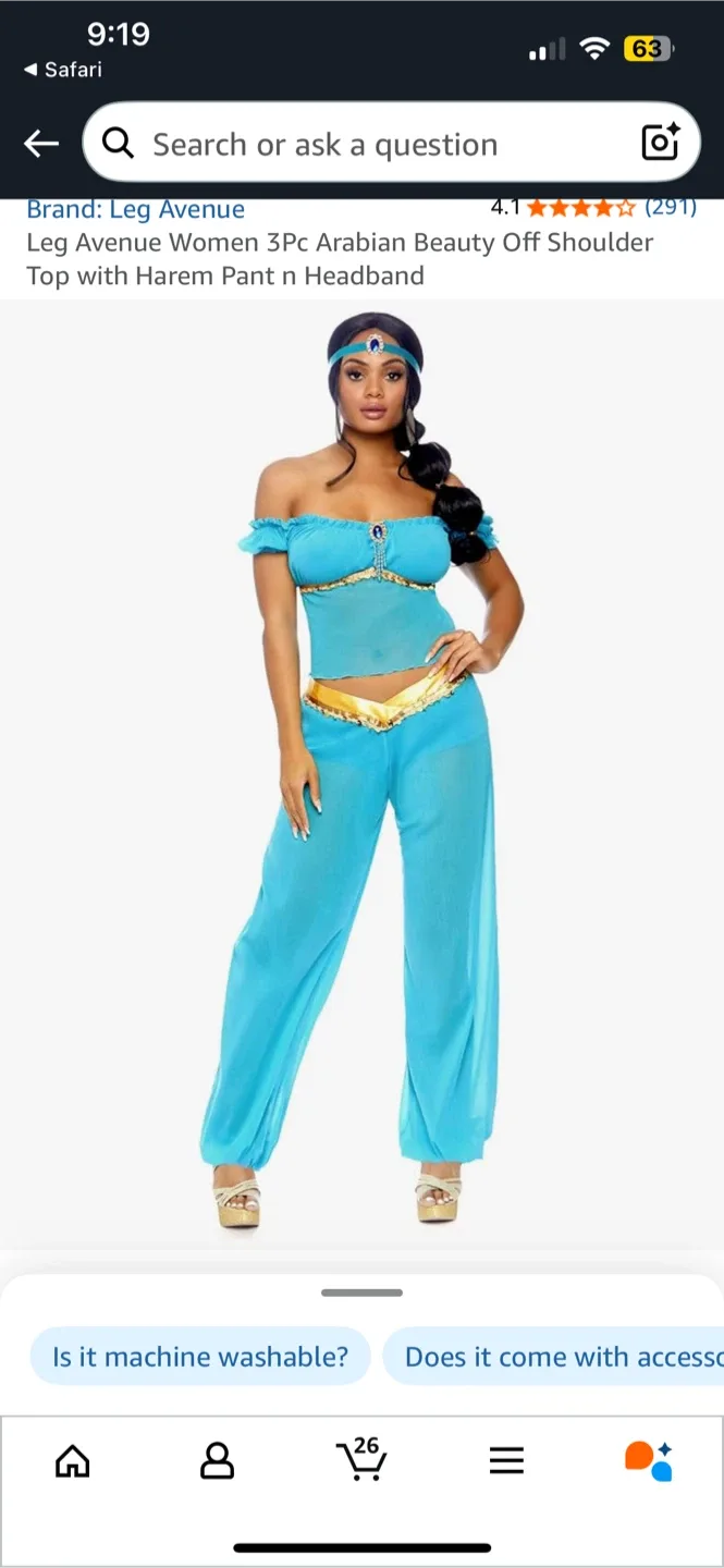 Jasmine Halloween Costume