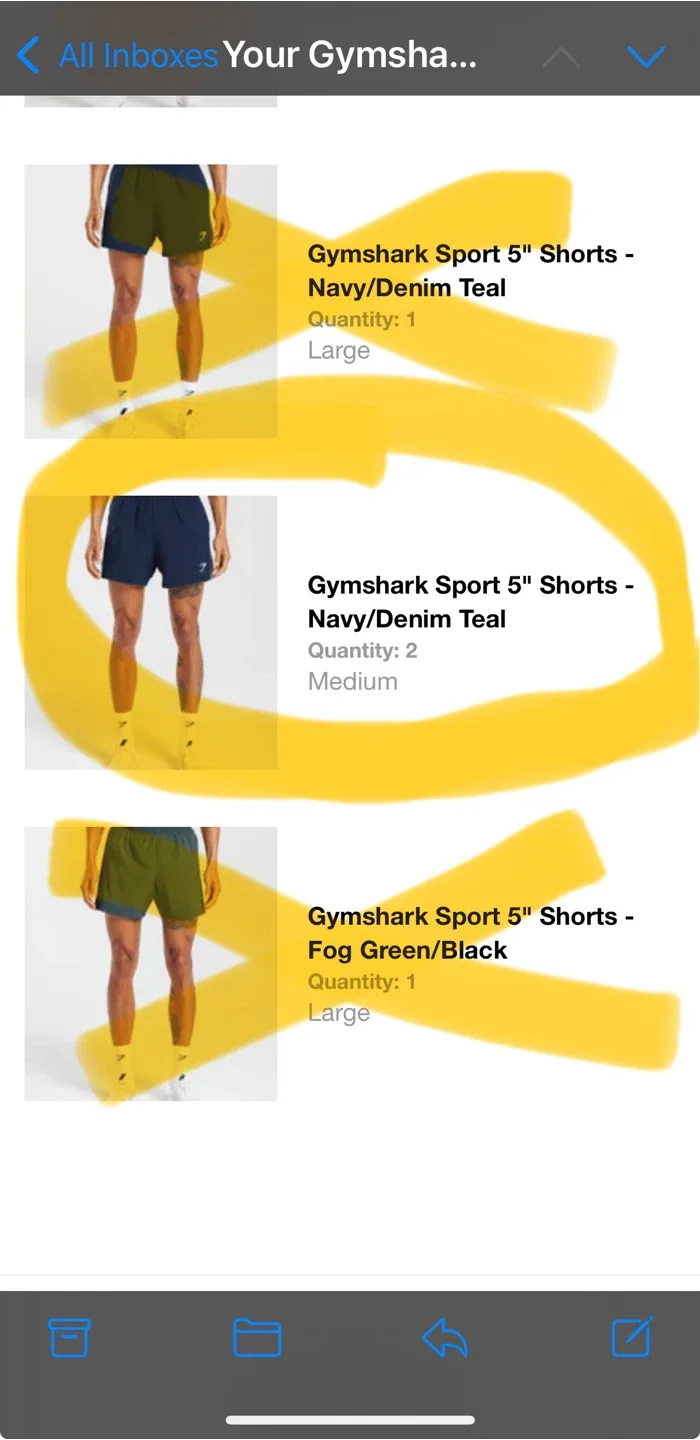 NEW Gymshark Sport 5" Shorts - Navy/Denim Teal - Size M thumbnail
