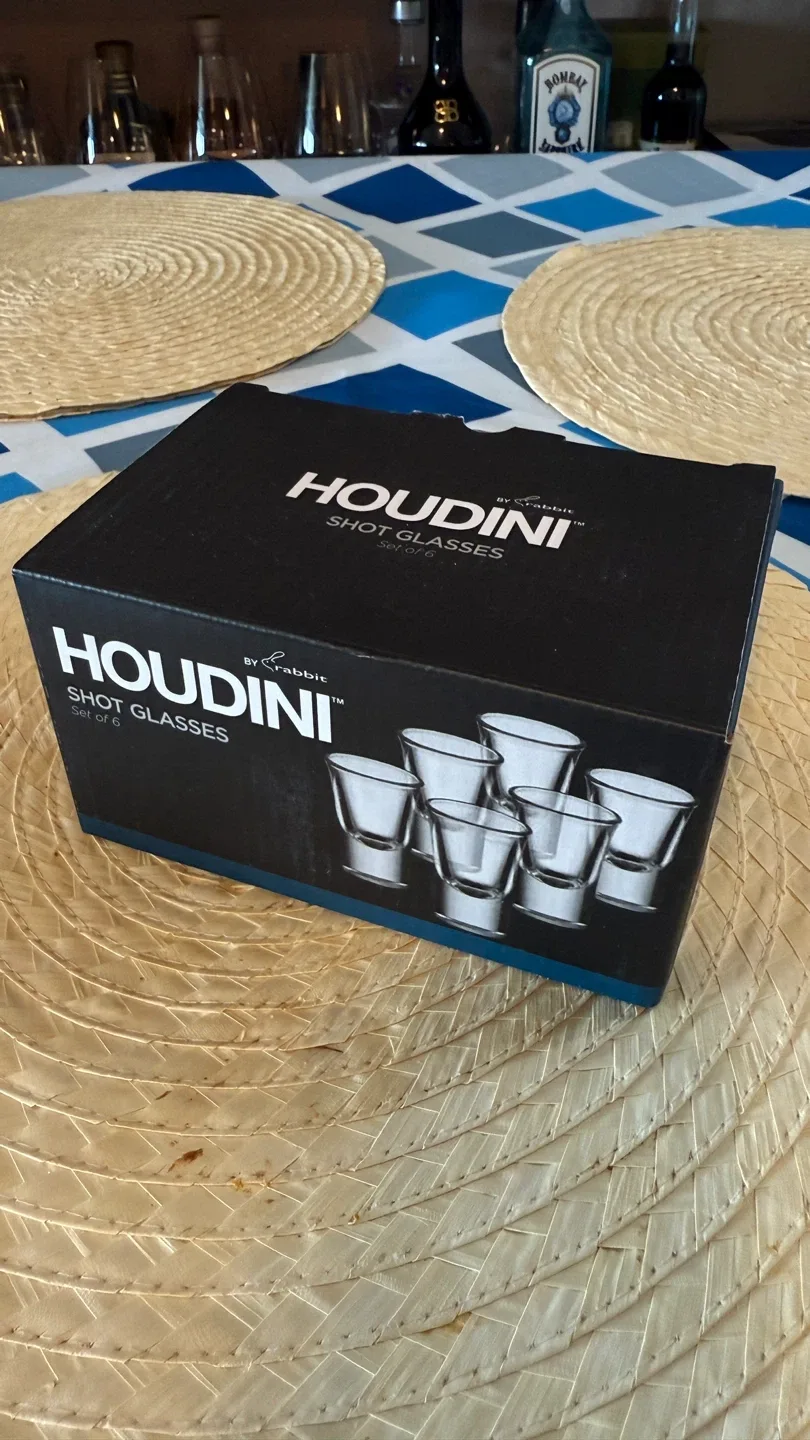 Houdini Shot Glasses Set of 6 w/ Box thumbnail
