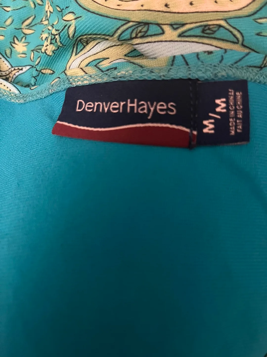 Denver Hayes Teal Paisley Blouse - Size M thumbnail