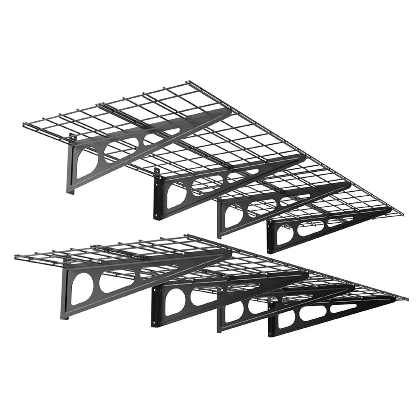 FLEXIMOUNTS 2-Pack 2x6ft Garage Shelving 24” - 72” Wall Shelf