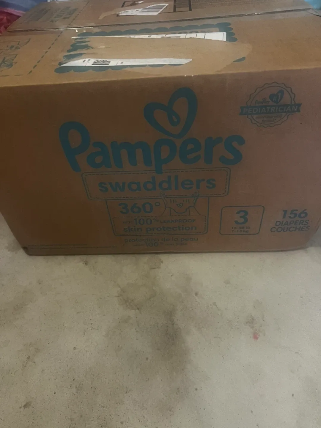 Pampers Swaddlers Size 3 (156 Diapers) thumbnail