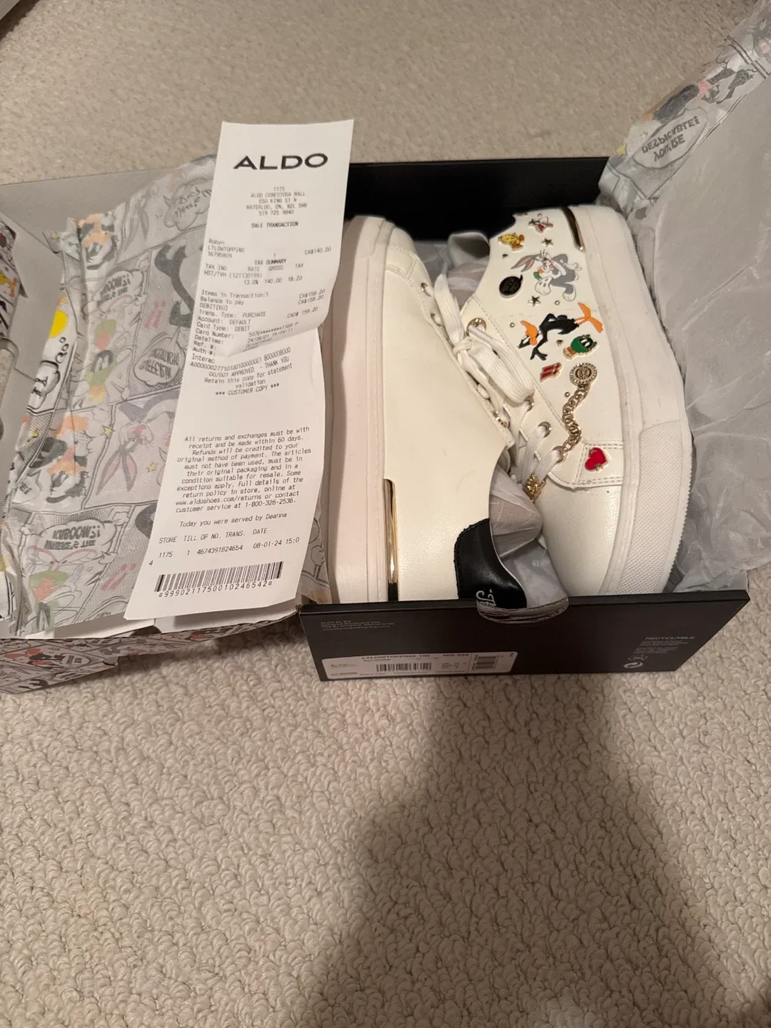 ALDO LTLOWTOPPINS-100 Sneakers - Size 10, New in Box thumbnail
