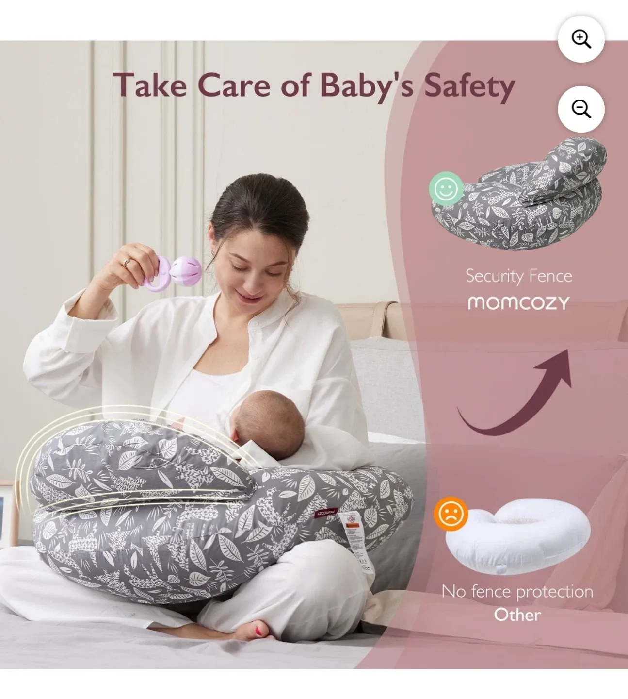 NEW Momcozy Nursing Pillow - Ergonomic Breastfeeding Pillow image indicator(3)