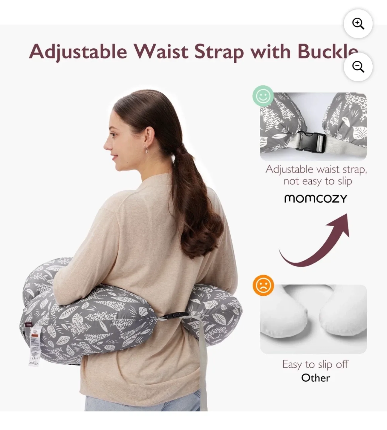 NEW Momcozy Nursing Pillow - Ergonomic Breastfeeding Pillow image indicator(7)