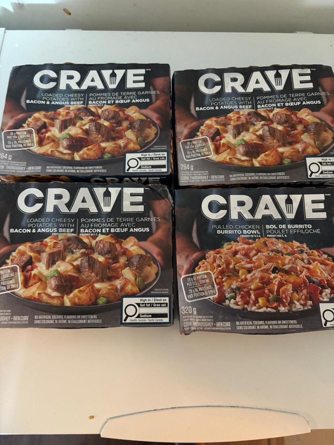 Crave Frozen Meals - Loaded Cheesy Potatoes & Burrito Bowl