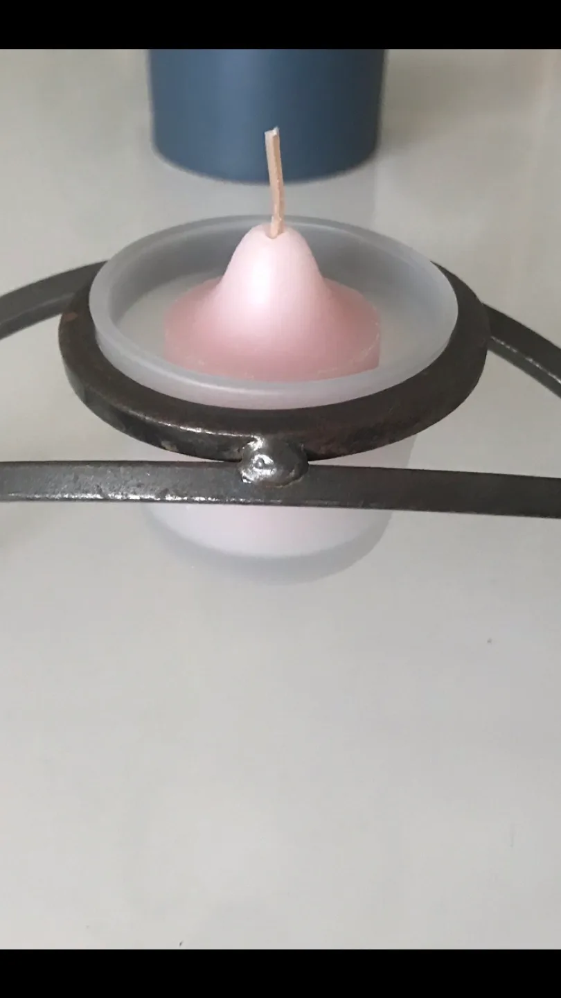 Candle Holder- Wrought-iron & Glass ✨FREE: Scented Votive* image indicator(2)