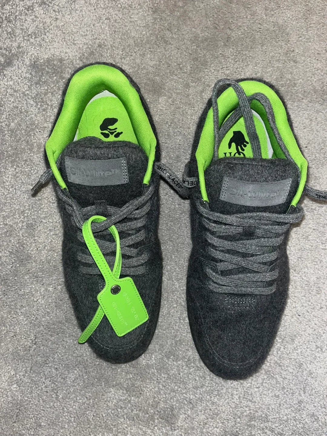 Off-White Out of Office Grey/Green Sneakers thumbnail