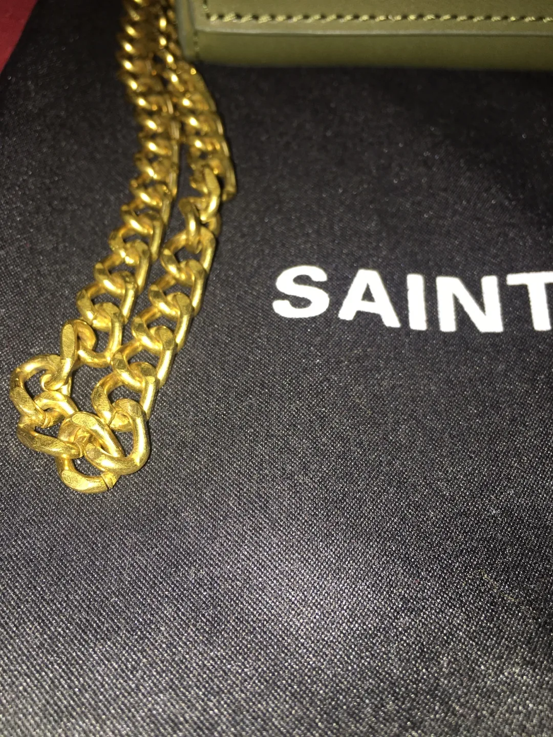 Saint Laurent Paris Olive Green Handbag image indicator(3)