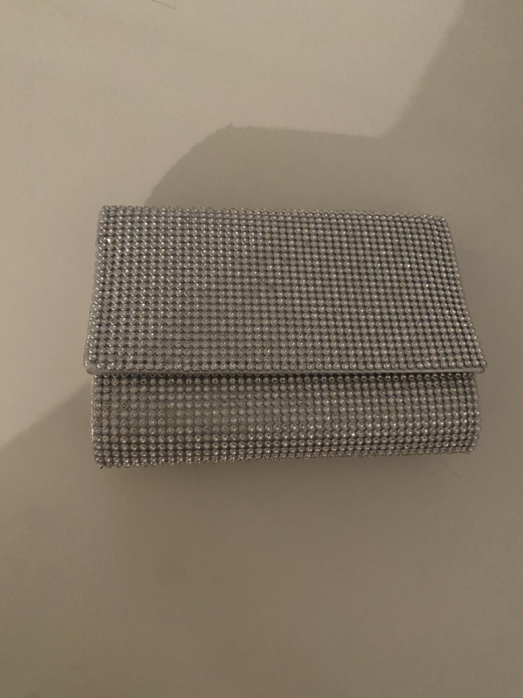 Silver Rhinestone Clutch