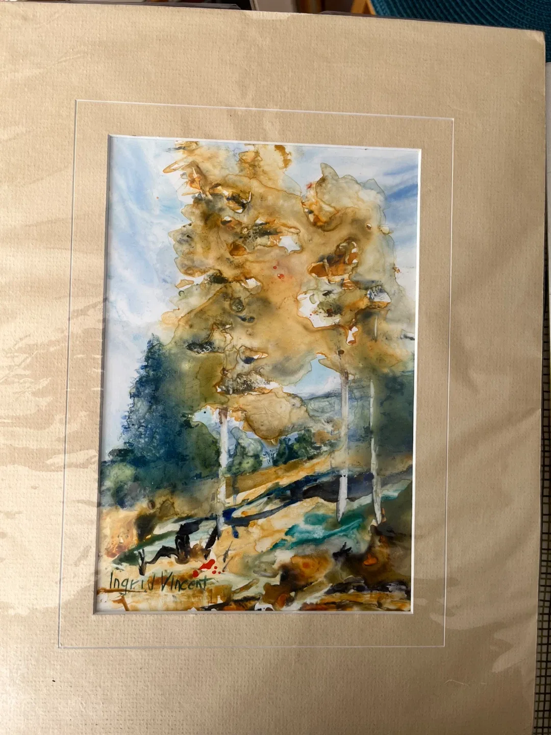 Art-Original Art- Ingrid Vincent Watercolour Painting