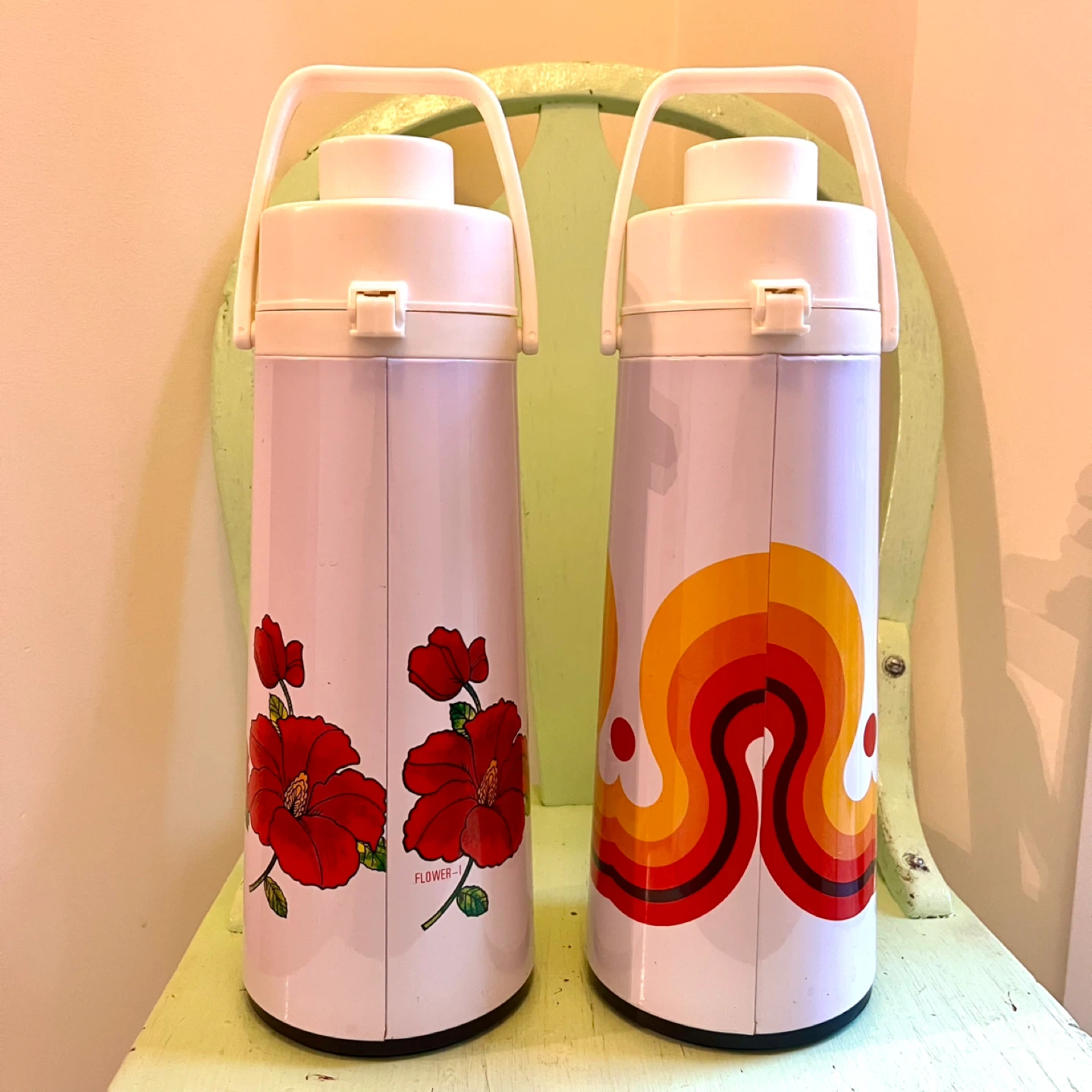 2 RETRO Eagle brand Vintage Air Pot Pump Drink Dispensers - photo 2