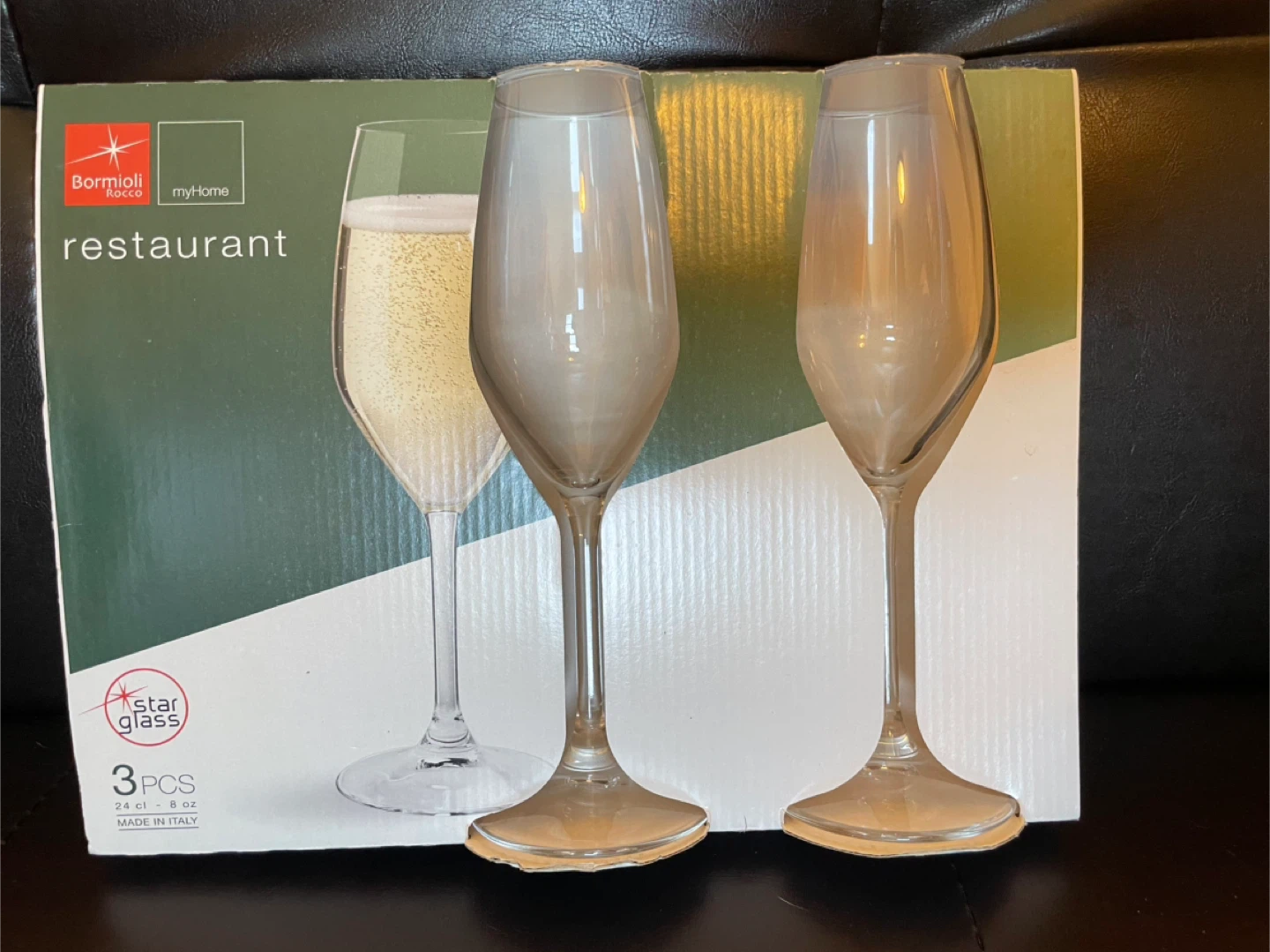 Bormioli Rocco Champagne Flutes, 3pcs