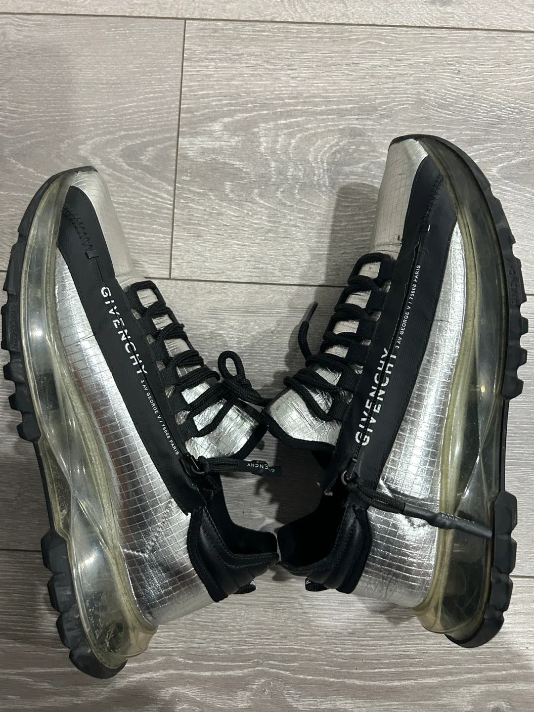 Givenchy Silver & Black Sneakers image indicator(5)