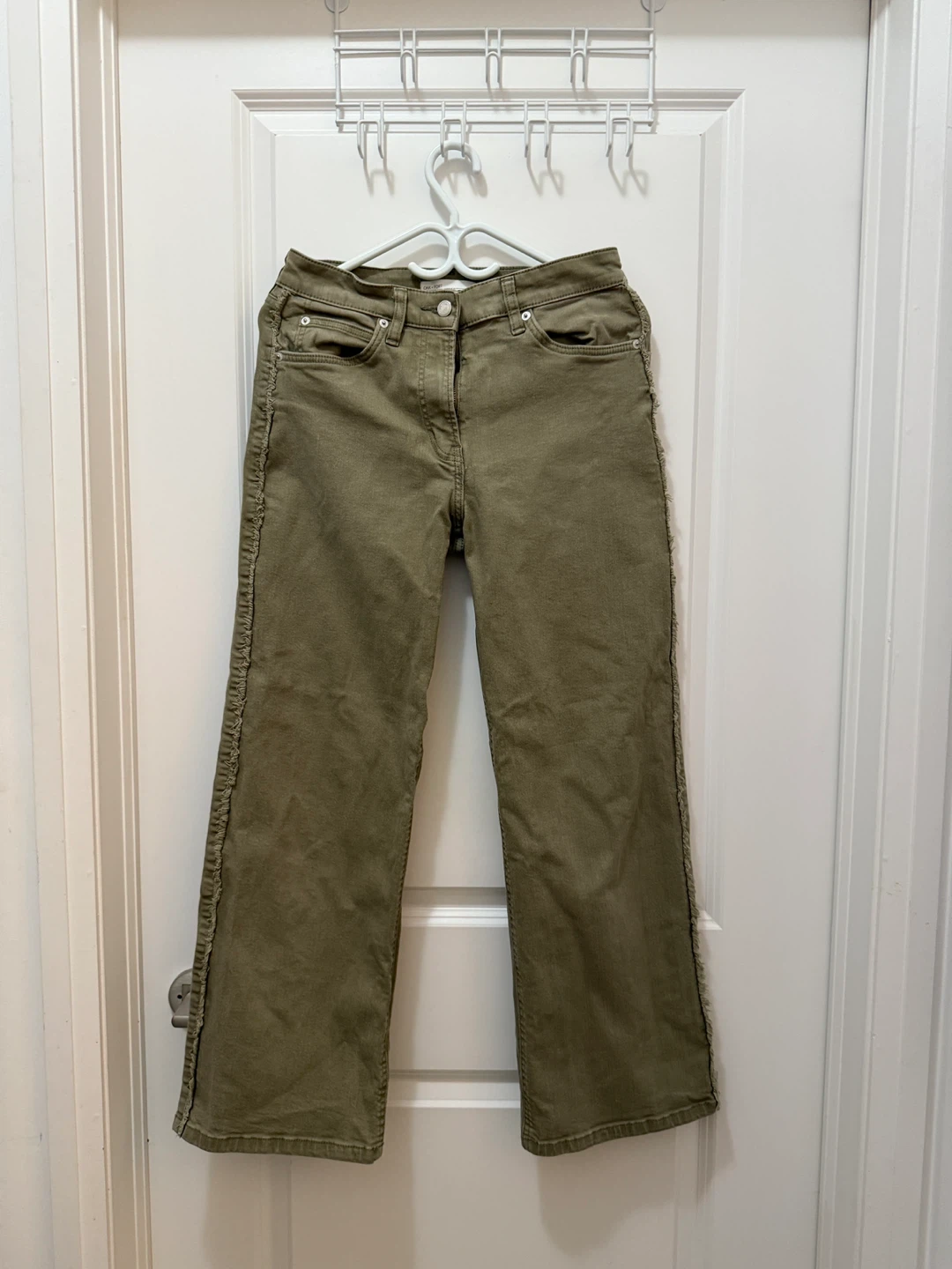 Oak + Fort Olive Green Wide Leg Jeans size 2