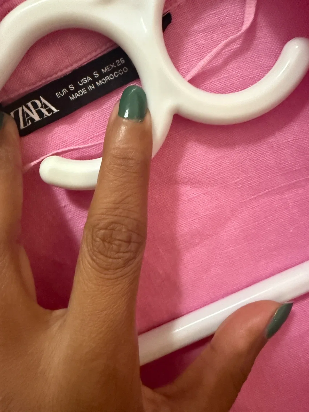 Zara Pink Linen Shirt - Size S image indicator(2)