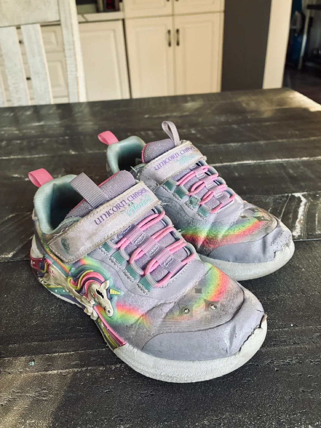 “Skechers” kids size 11 light up running shoes thumbnail