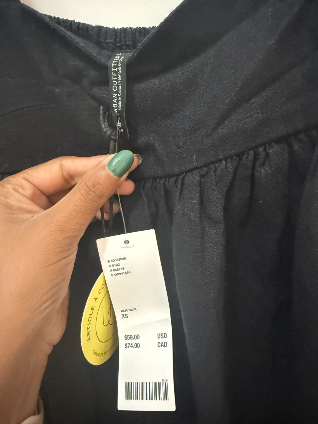 Urban Outfitters Black XS Top - New with Tags image indicator(3)