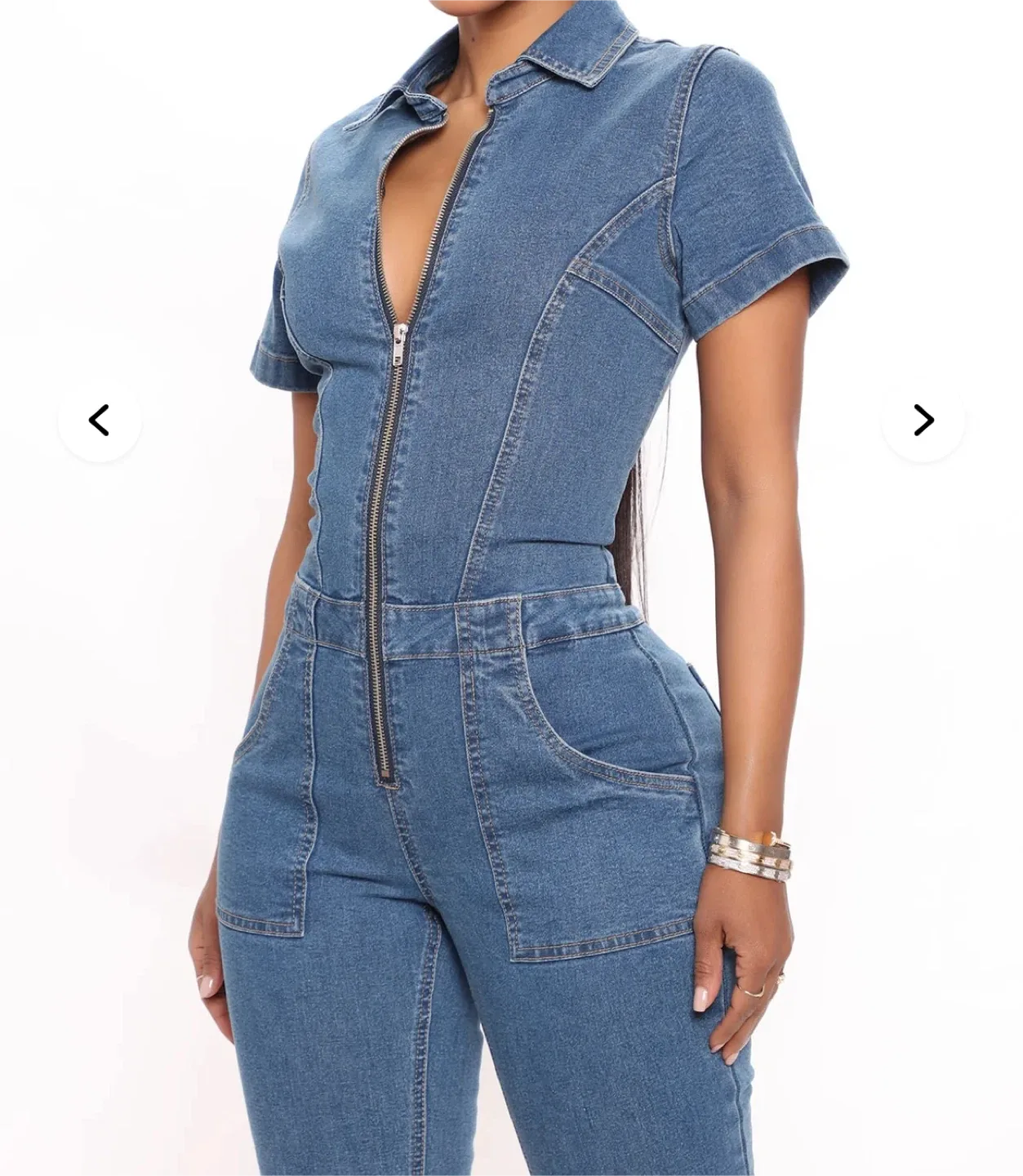 Fashion Nova Denim Jumpsuit thumbnail