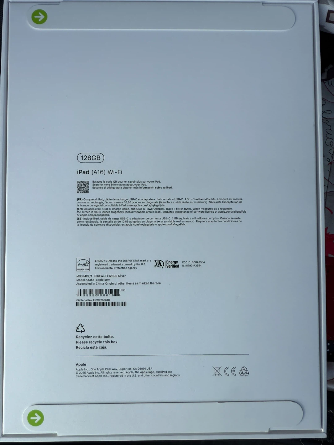 Apple iPad Wi-Fi 128GB Silver (New) - photo 2