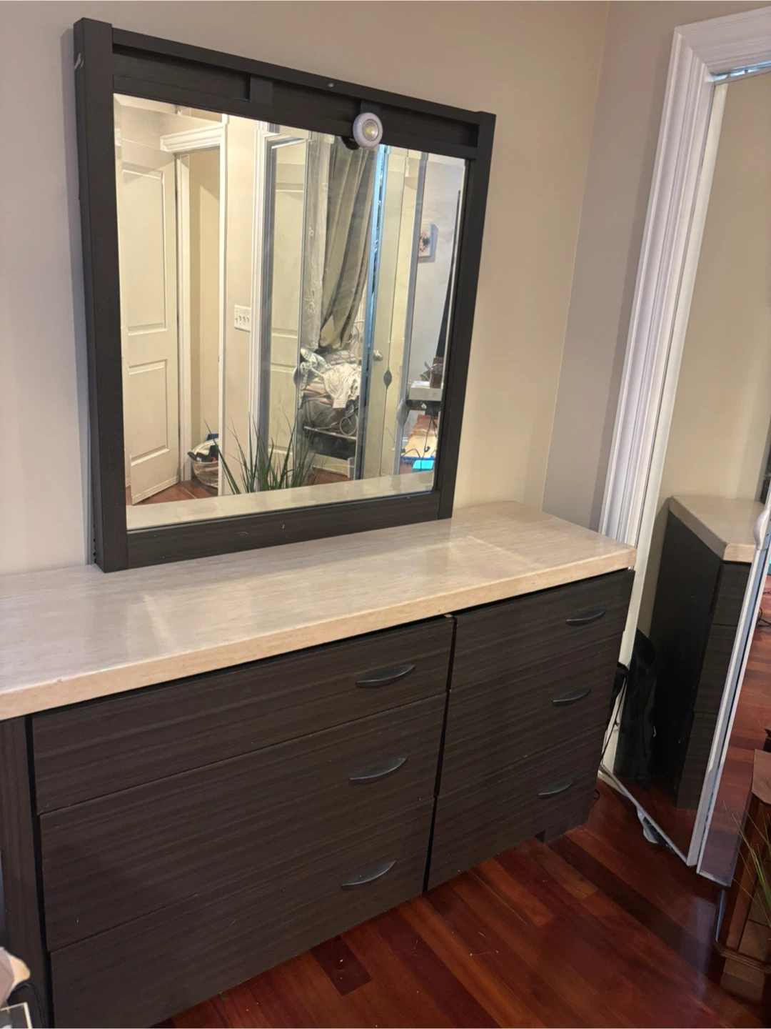 Dresser with Mirror 6 drawers - Brown - photo 4