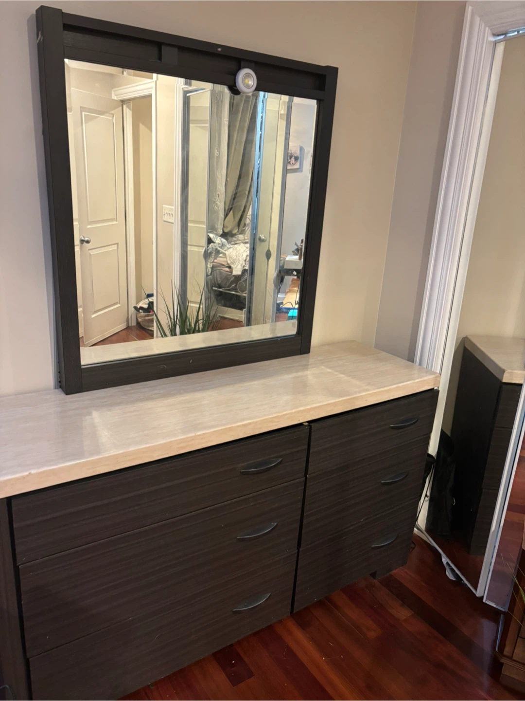 Dresser with Mirror 6 drawers - Brown - photo 3