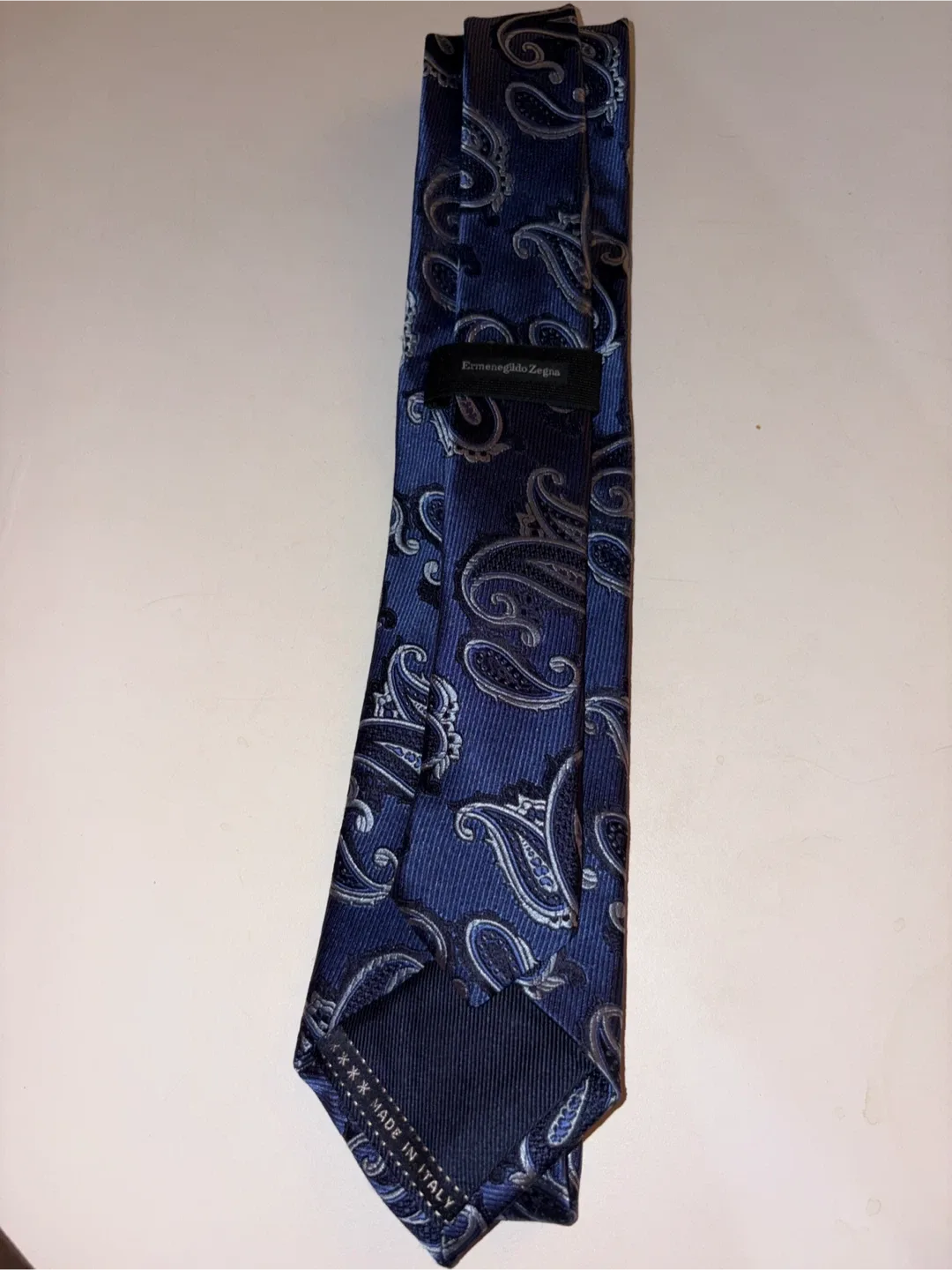 Ermenegildo Zegna Blue Paisley Tie - Made in Italy thumbnail