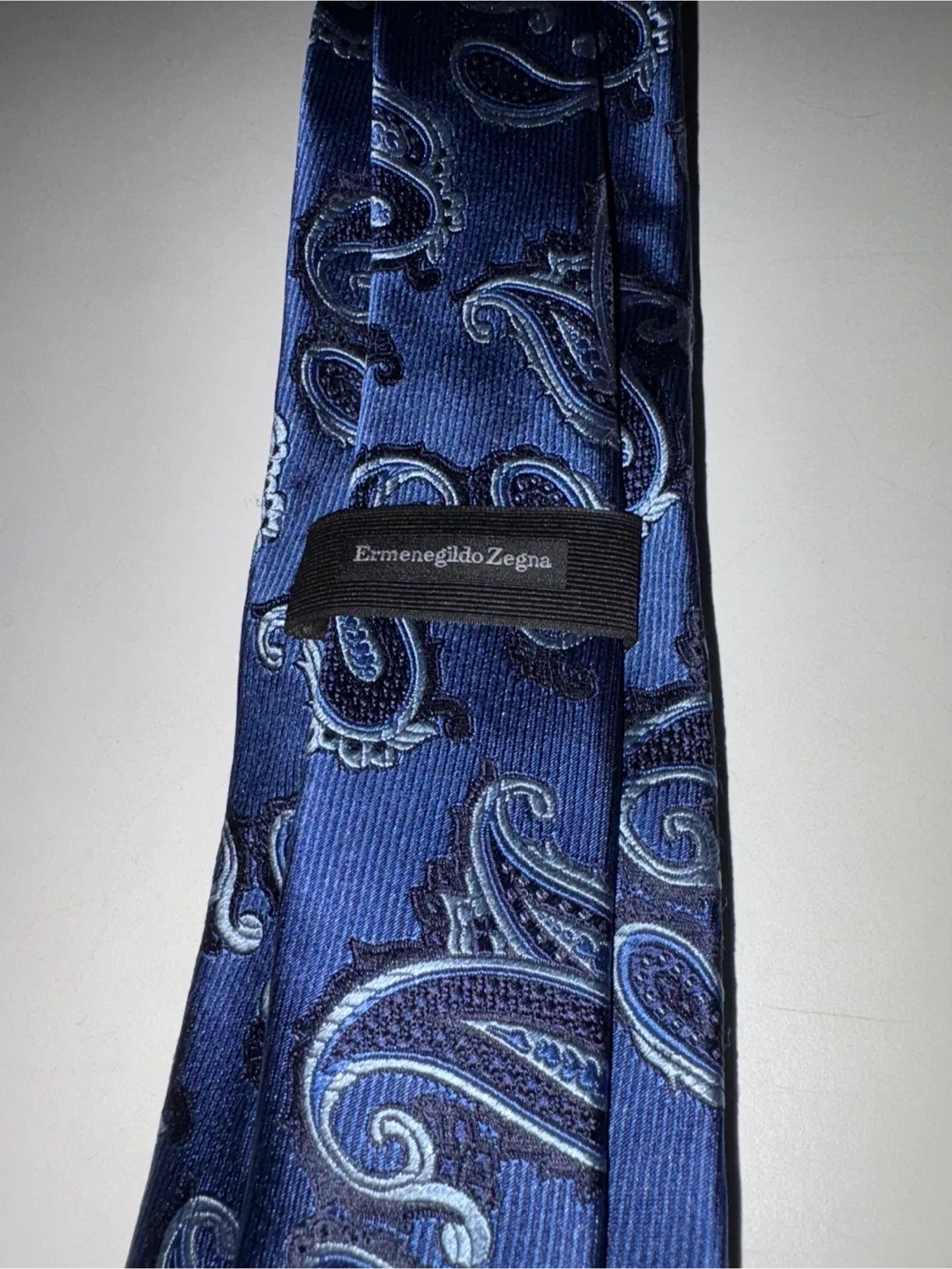 Ermenegildo Zegna Blue Paisley Tie - Made in Italy image indicator(2)