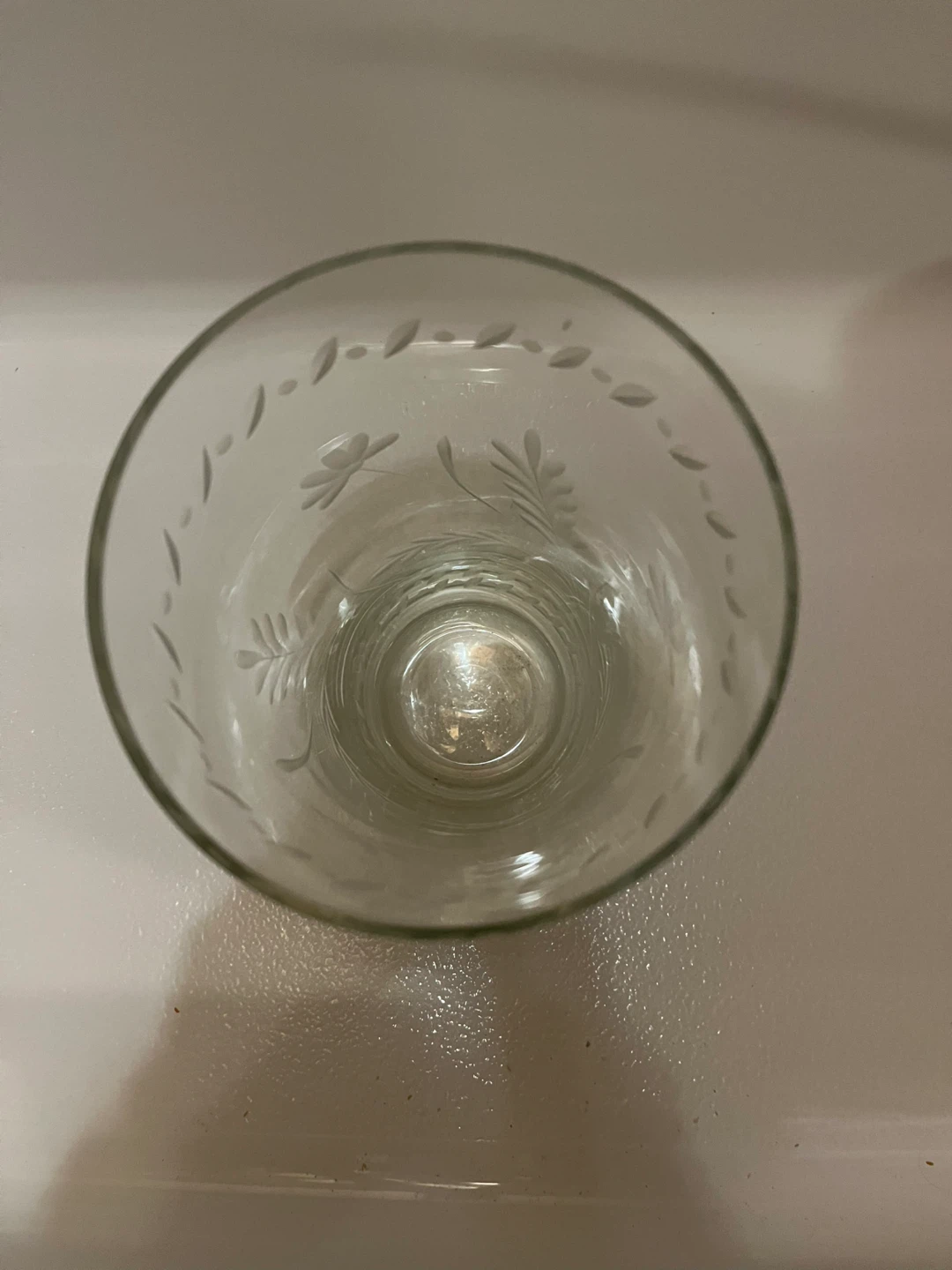 Tall Etched Glass Vase - photo 2