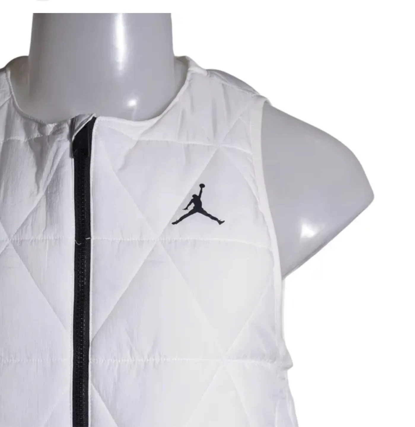 Jordan White Puffer Vest thumbnail