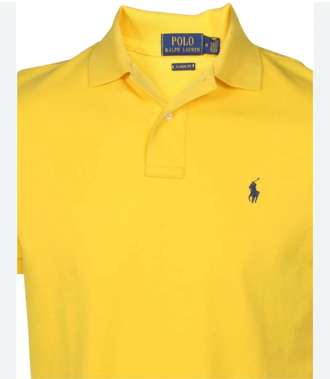 Polo Ralph Lauren Classic Fit Yellow Polo - M thumbnail