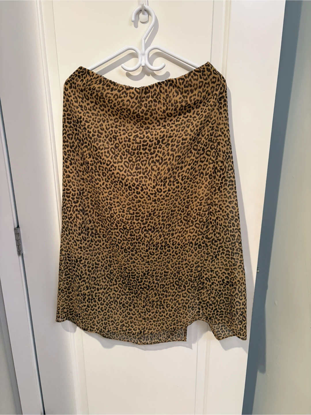 Leopard Print Midi Skirt