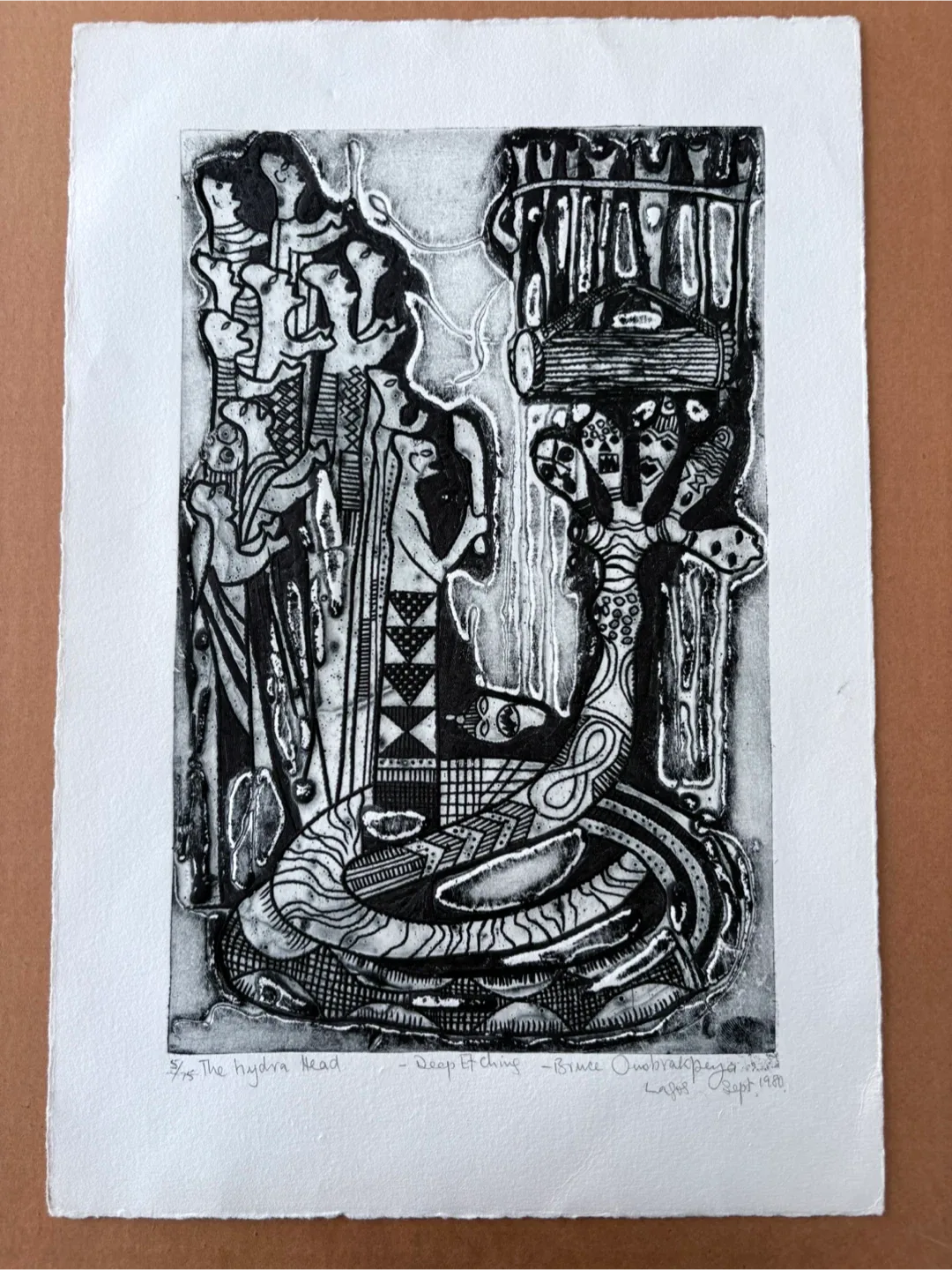 Original Bruce Onobrakpeya Etching thumbnail