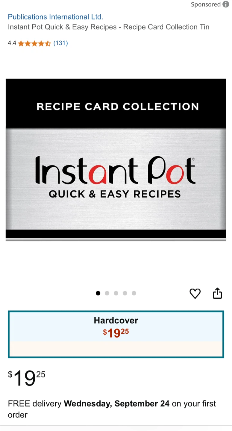 Instant Pot Quick & Easy Recipes Card Collection Tin - photo 3