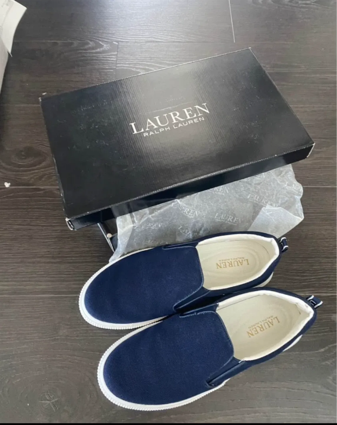 Ralph Lauren denim loafers 7 wide thumbnail