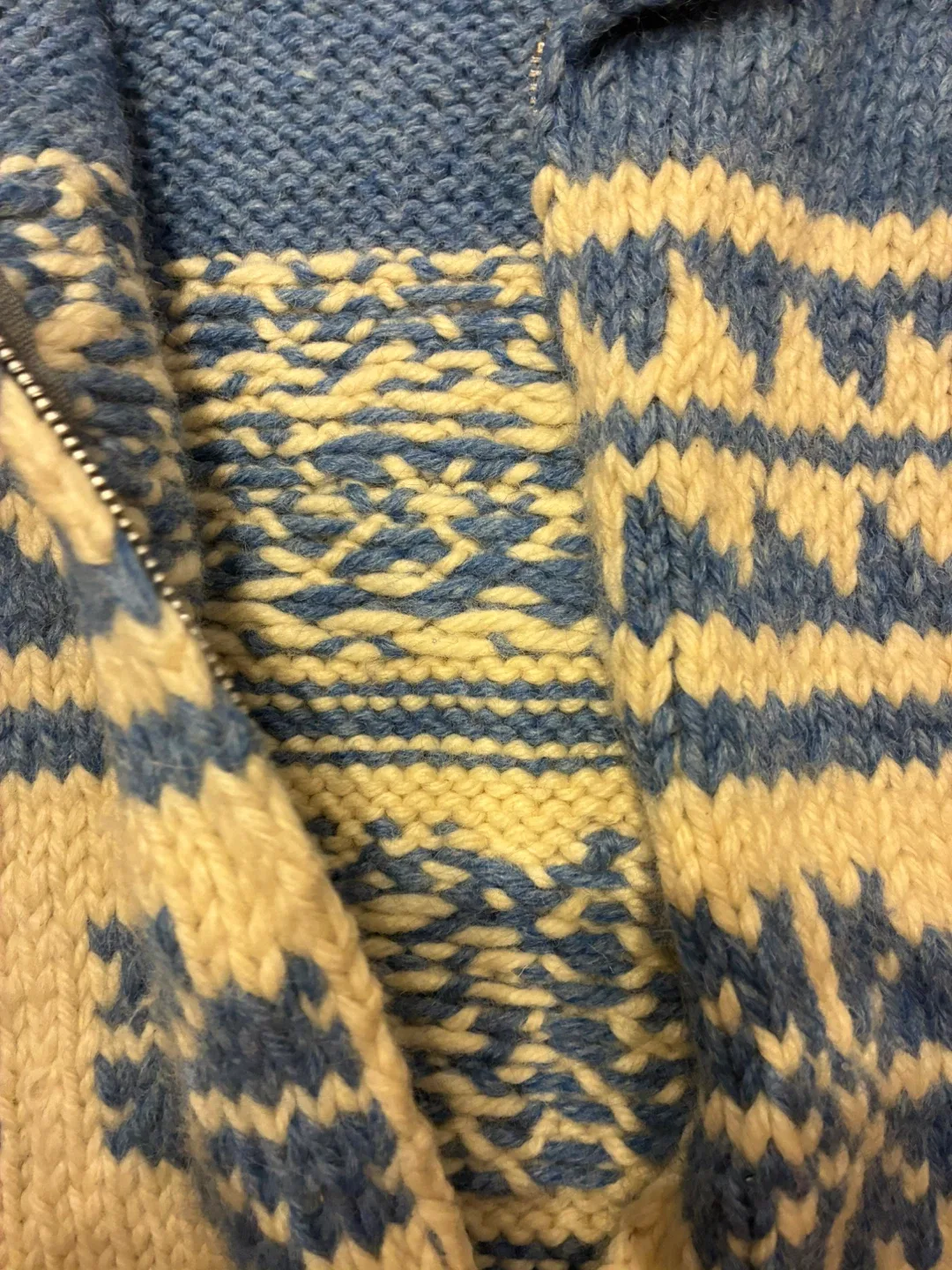 Hand-knitted Wool Zip-Up Sweater image indicator(6)