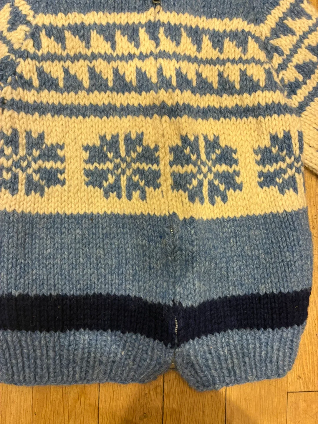 Hand-knitted Wool Zip-Up Sweater image indicator(4)