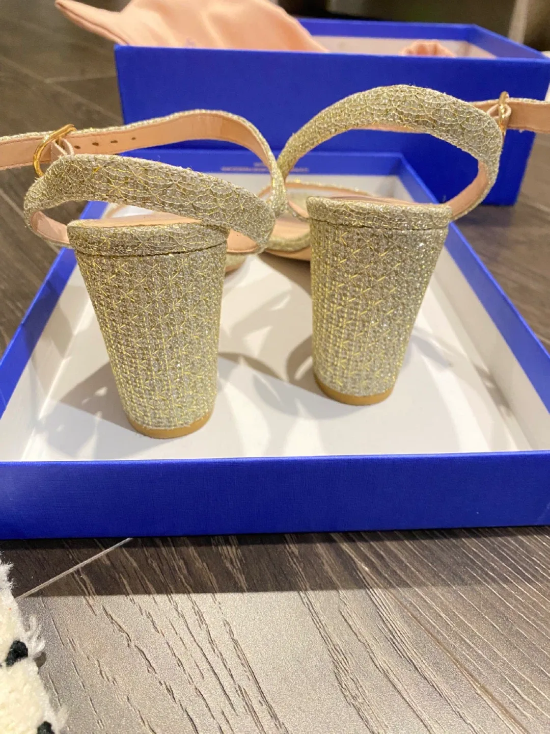 Stuart Weitzman Gold Sandals size 7 image indicator(5)