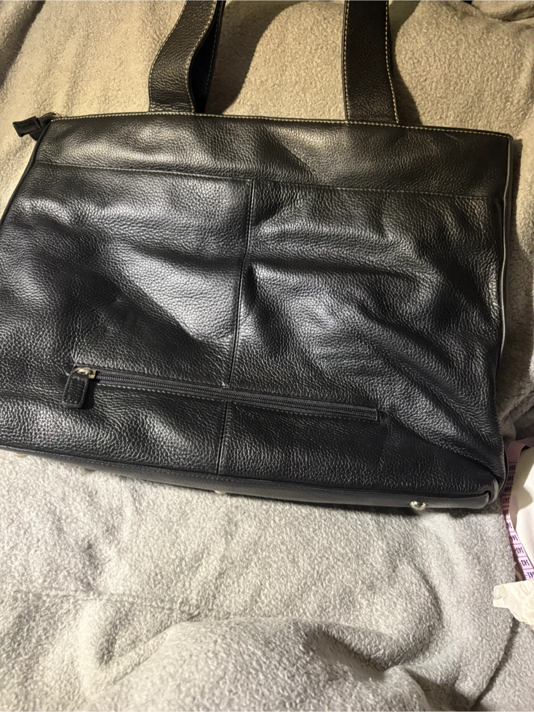 Danier Leather - Black Leather laptop Tote Bag - photo 2