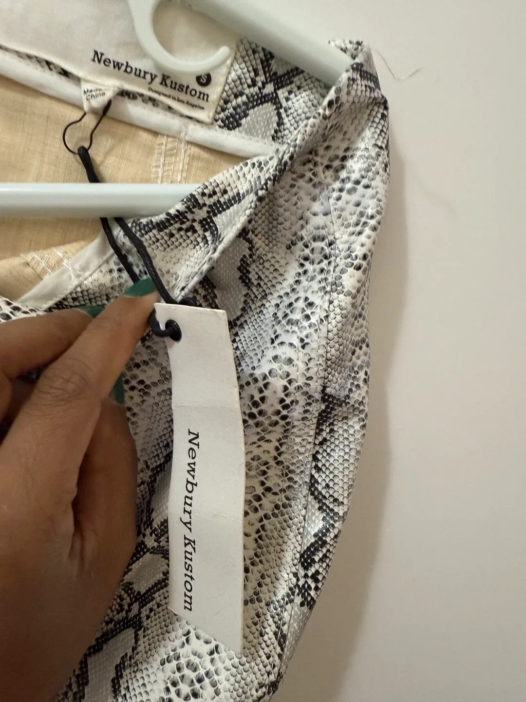 Newbury Kustom Snakeskin Mini Skirt - Size S image indicator(3)