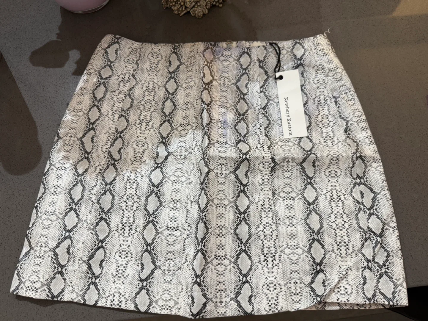 Newbury Kustom Snakeskin Mini Skirt - Size S thumbnail