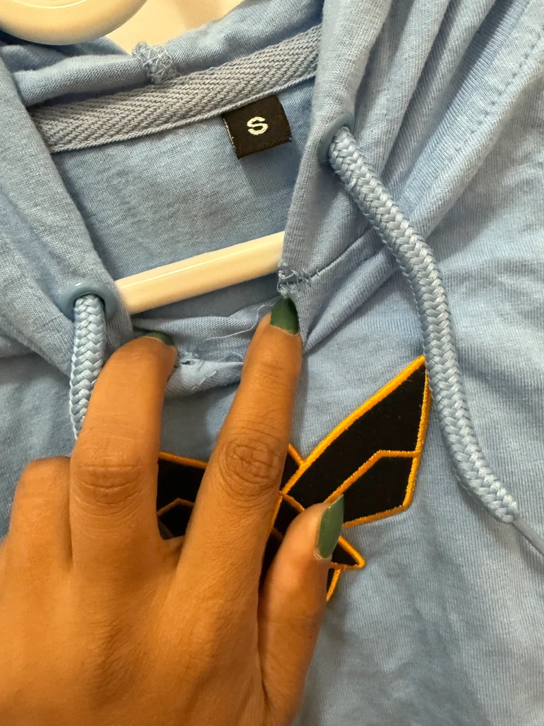 Blue Cropped Hoodie - Size S image indicator(2)