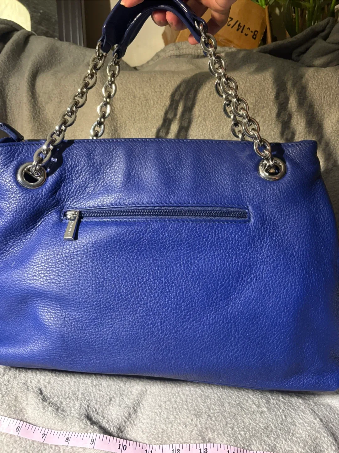 Danier Leather- Blue Leather Chain Handbag image indicator(2)