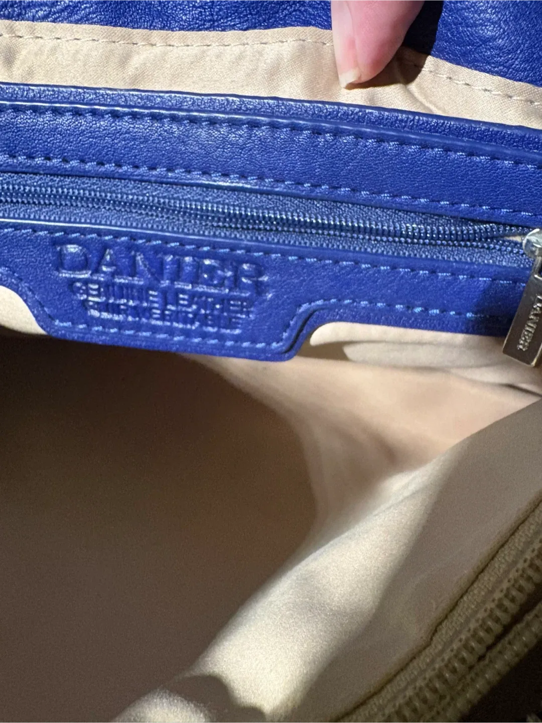 Danier Leather- Blue Leather Chain Handbag image indicator(7)