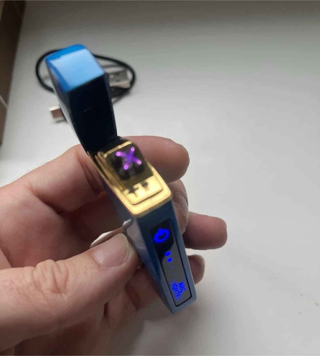 Yinxin Electric Arc Lighter - Blue - photo 4