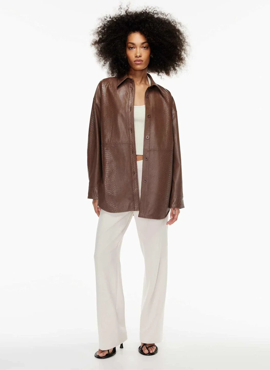 Aritzia Babaton Pelli Shirt Jacket | Pinecone Brown thumbnail