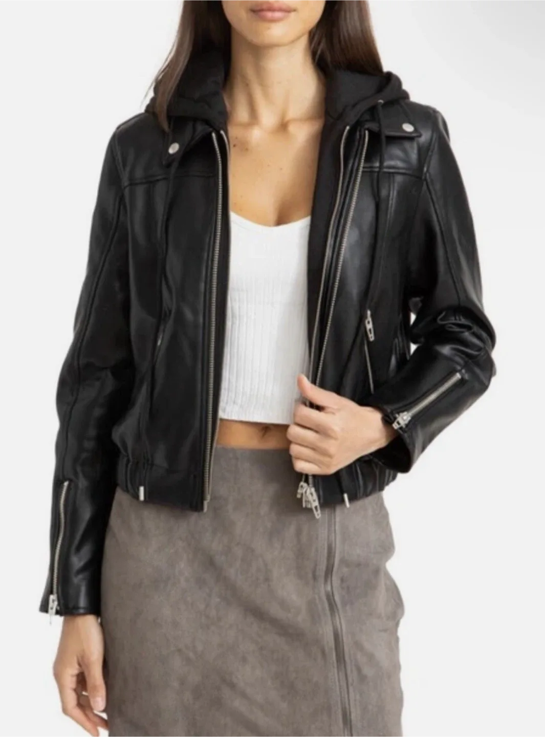 BlankNYC Faux Leather Jacket | Black thumbnail