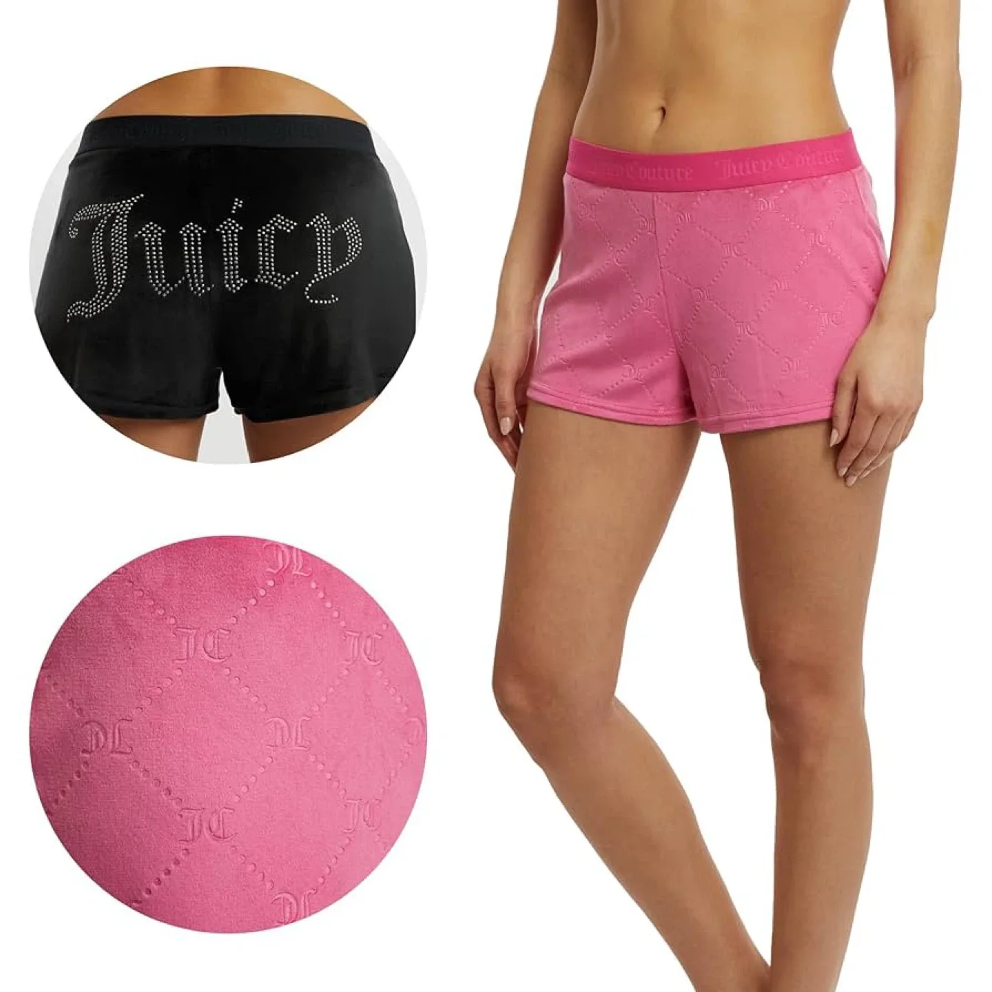Juicy Couture Velvet Fleece Pajama Shorts | 2 Piece image indicator(3)