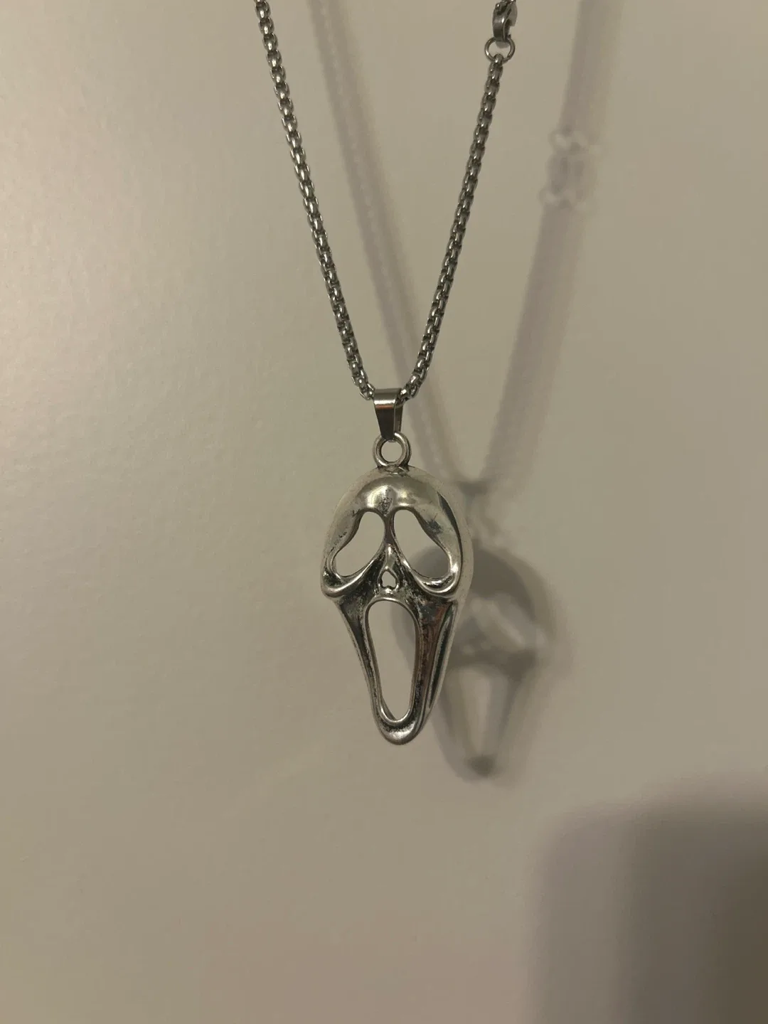 Silver Scream Ghostface Necklace