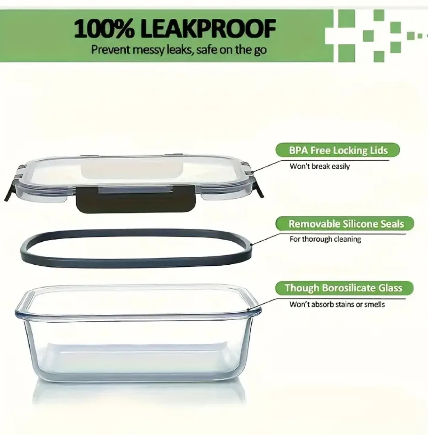 18pcs Leakproof Food Containers [PERFECT LUNCH BOX] image indicator(9)